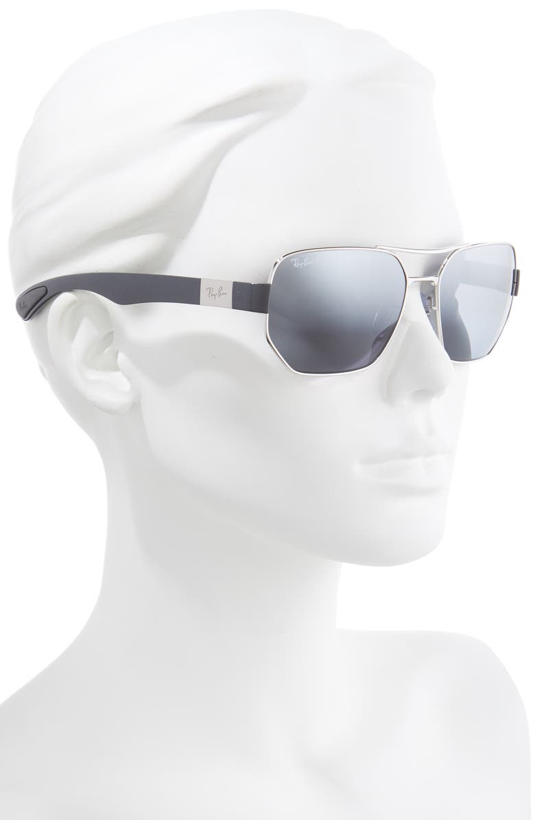 Ray-Ban 60mm Polarized Aviator Sunglasses, Alternate, color,