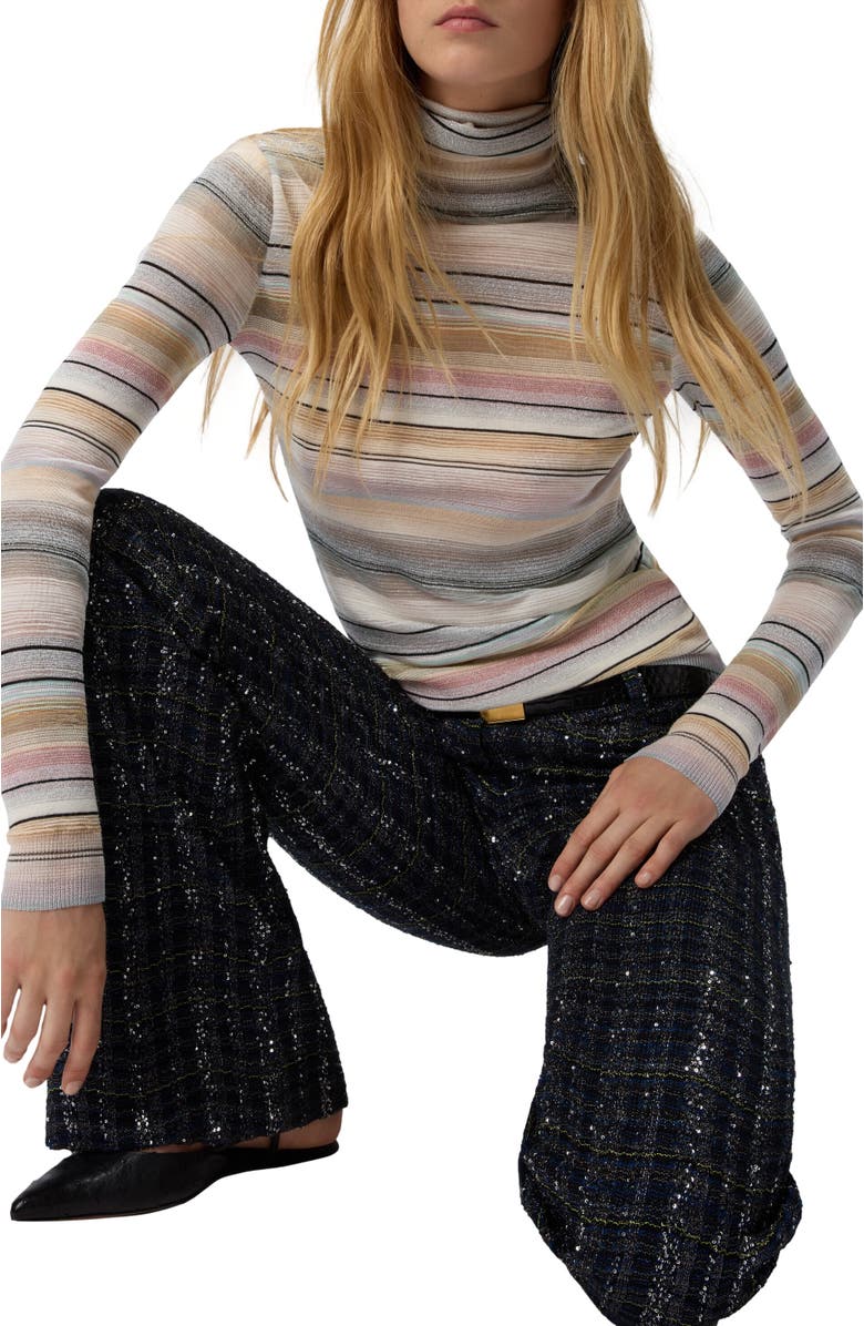 Missoni Men
s Tailored Check And Wave Pattern Trousers, Alternate, color, Blue