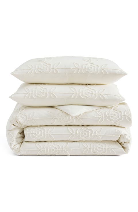 Trellis Rose Duvet Cover & Pillow Shams Set