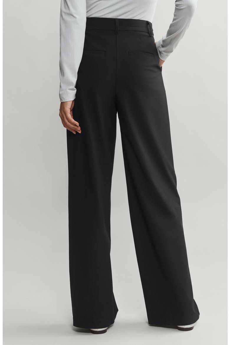 Commuter Pleat Pants, Alternate, color, BLACK