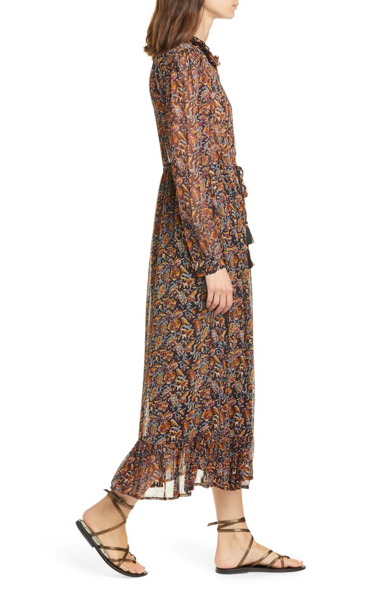 Sea Nicolette Floral Long Sleeve Midi Dress, Alternate, color,