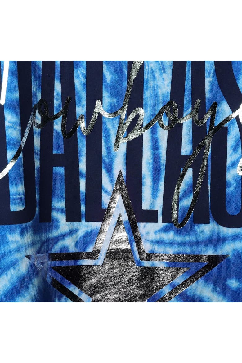 Women's Lauren James Royal Dallas Cowboys Tie-Dye Jersey Boxy Tank Top, Alternate, color, Royal