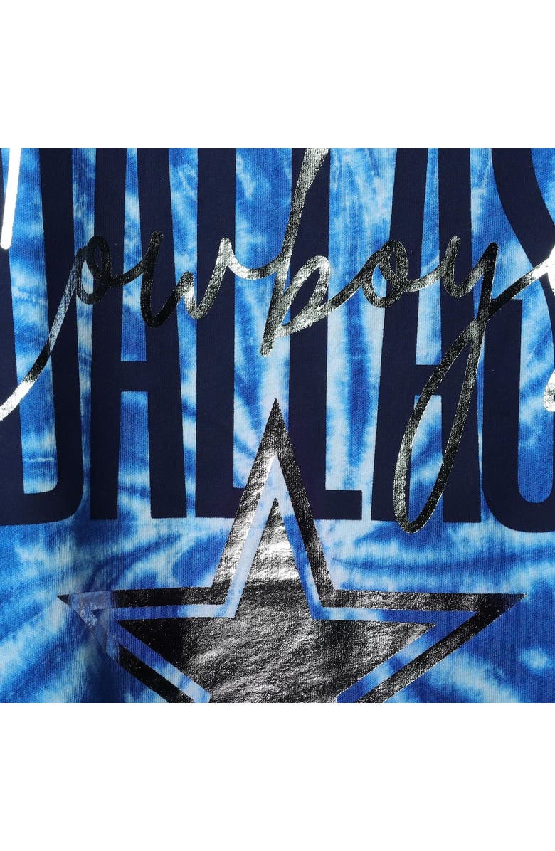 LAUREN JAMES Women's Lauren James Royal Dallas Cowboys Tie-Dye Jersey Boxy Tank Top, Alternate, color, Royal