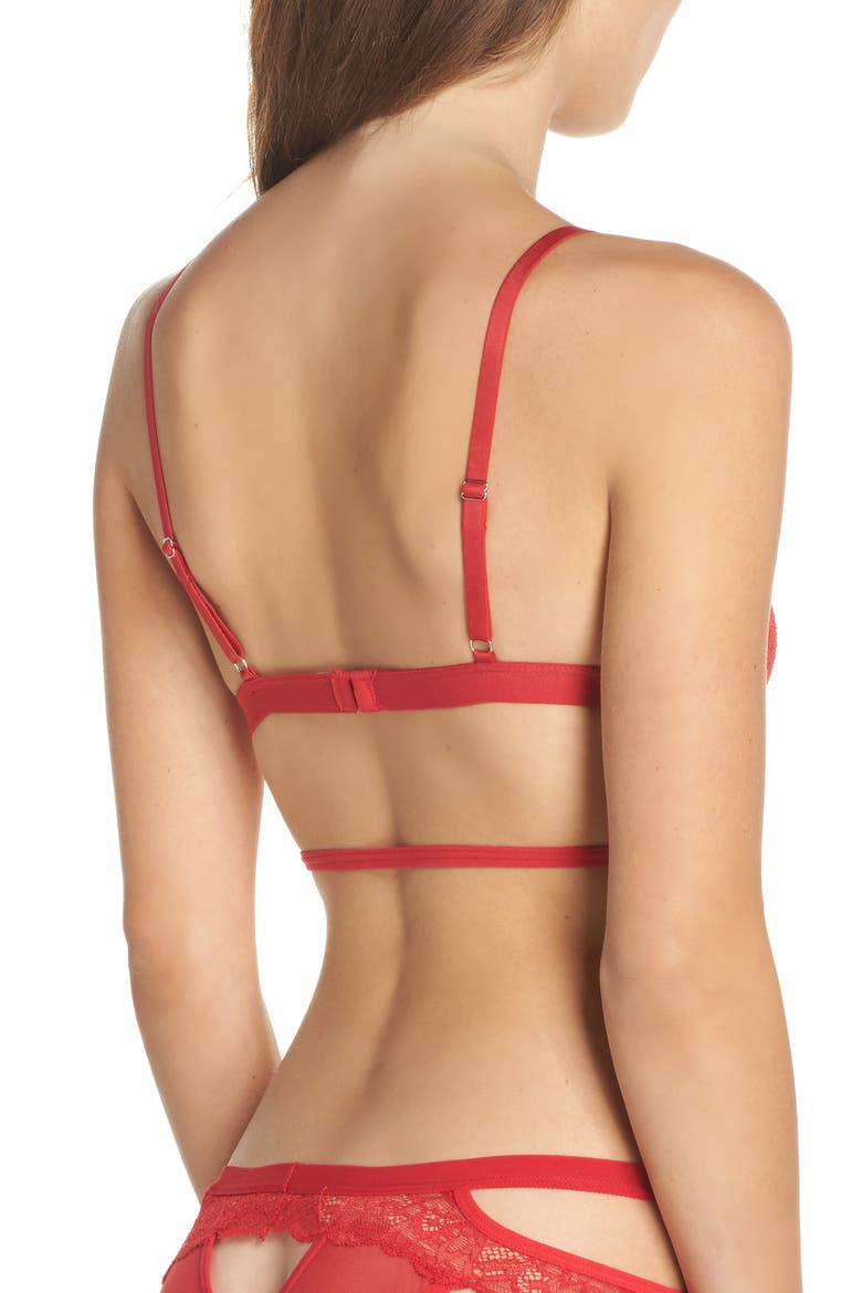 Intimates Lucy Bralette, Alternate, color, LOLLIPOP RED
