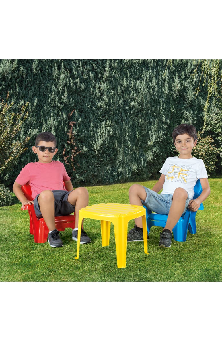 Dolu Childrens Plastic Table And Chairs Set, Alternate, color, Multicolored