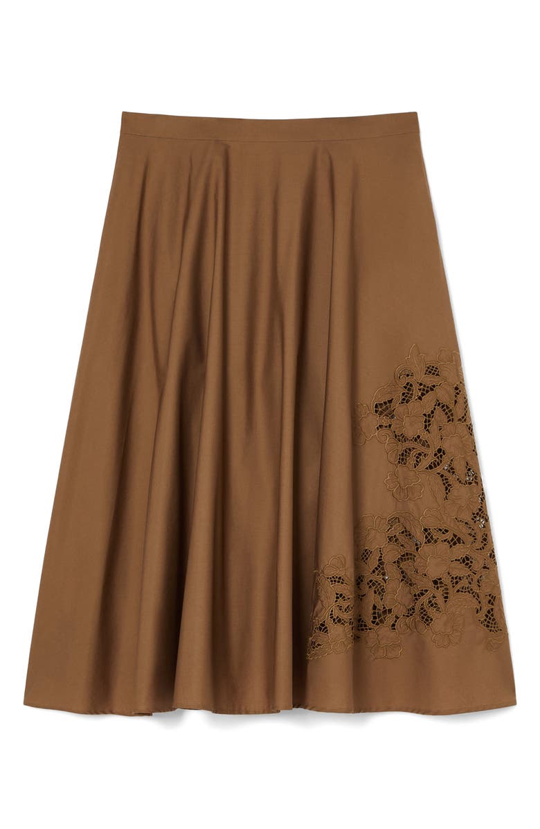 Marina Rinaldi Cremona Midi Skirt, Alternate, color, Hazelnut Brown