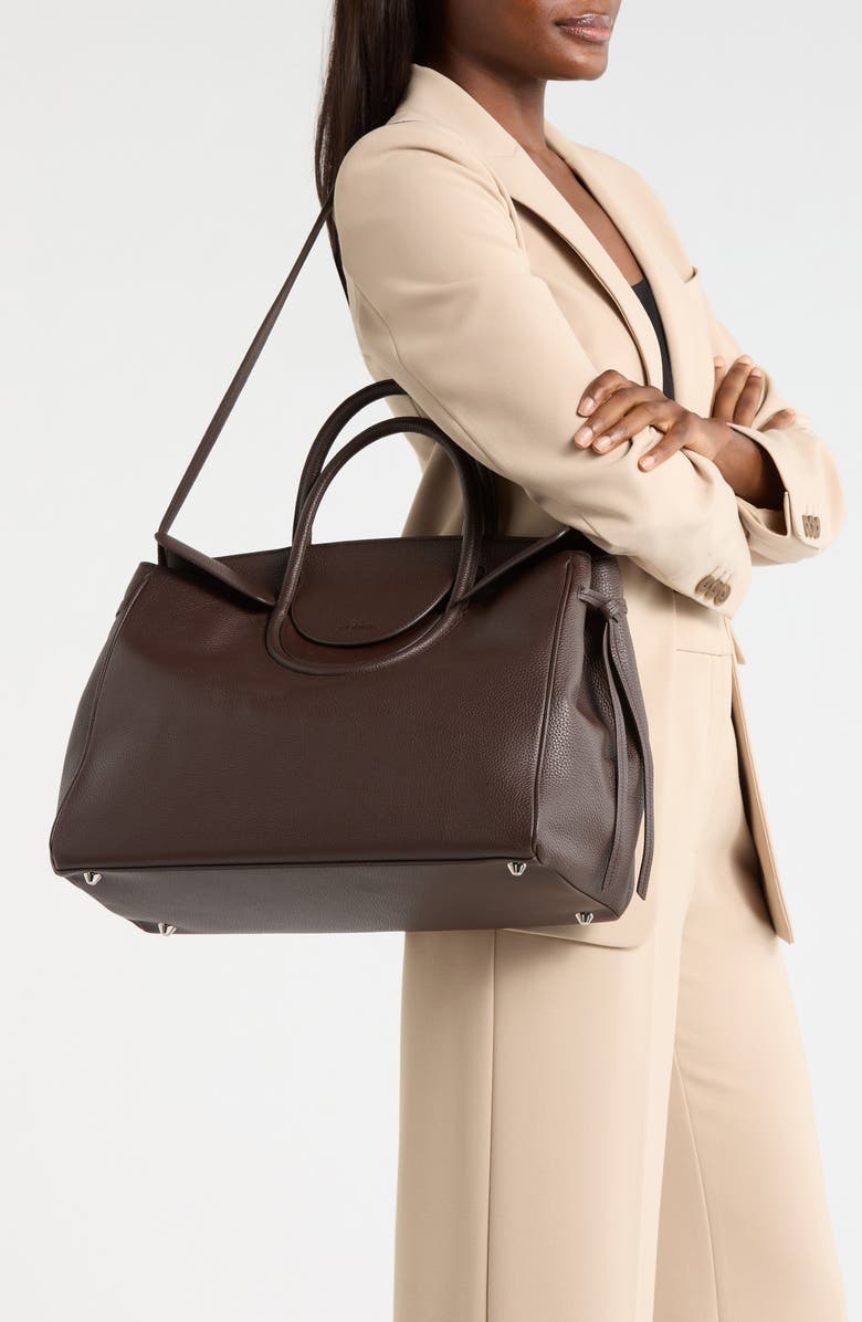 STAUD Maude Carryall Leather Tote, Alternate, color, Espresso