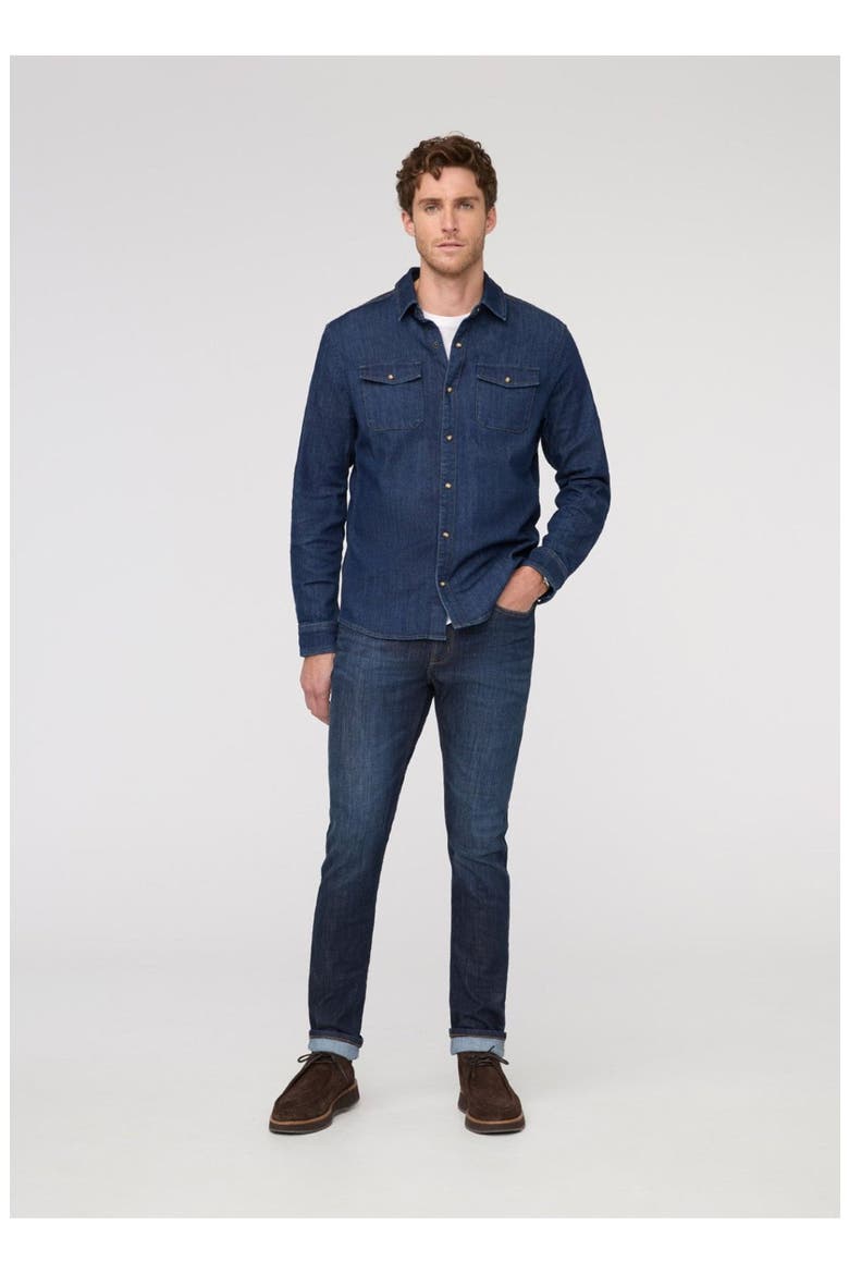 Performance Denim Lite Two-Pocket Shirt, Alternate, color, Dark-Stone