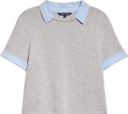 Veronica Beard Stuyvesant Mixed Media Top