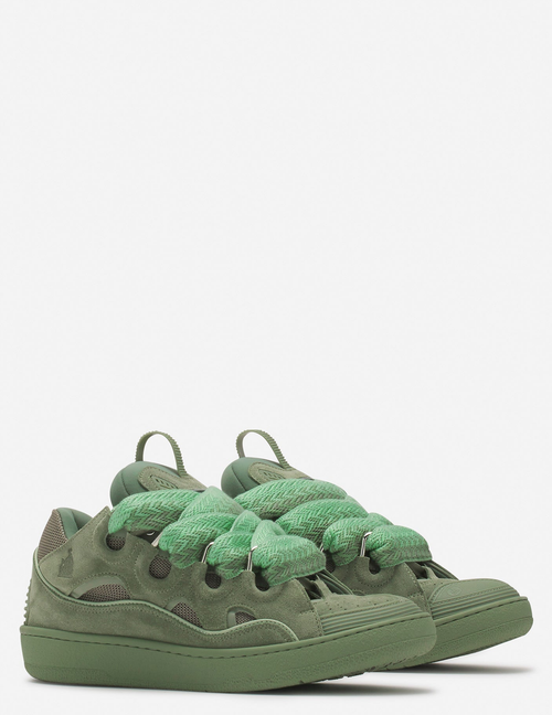 Lanvin Curb Sneakers In Green