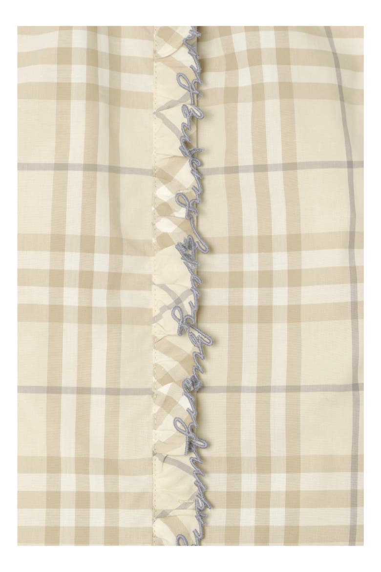 Girls' Check Cotton Dress, Alternate, color, Sesame beige