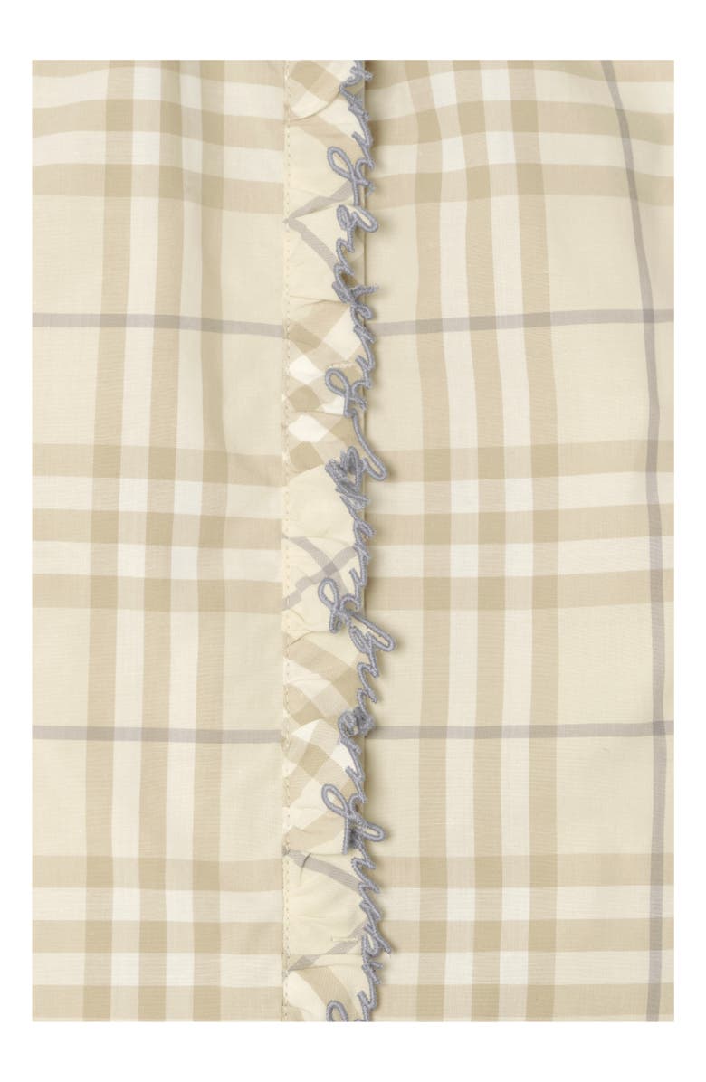 Burberry Check Cotton Top, Alternate, color, Sesame Beige