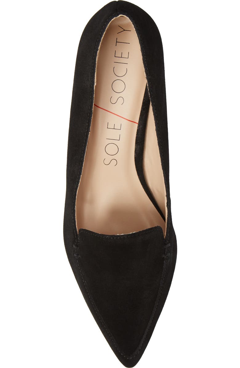 Sole Society Mavis Flare Heel Loafer, Alternate, color,