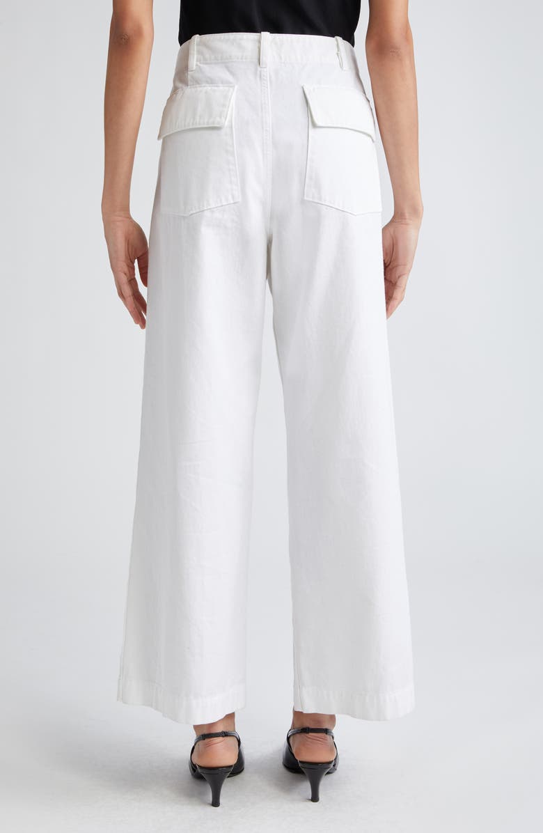 Nili Lotan Leon Wide Leg Cotton Pants, Alternate, color, 