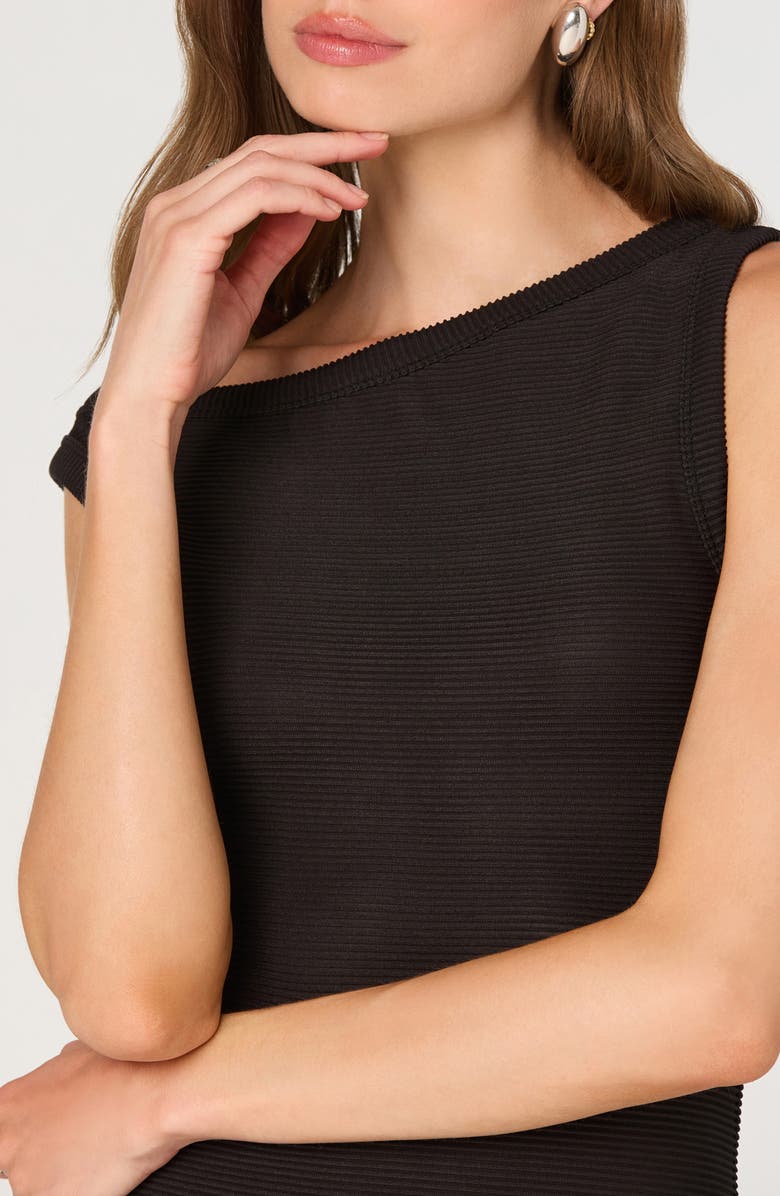 ASTR the Label Asymmetric Knit Dress, Alternate, color, Black