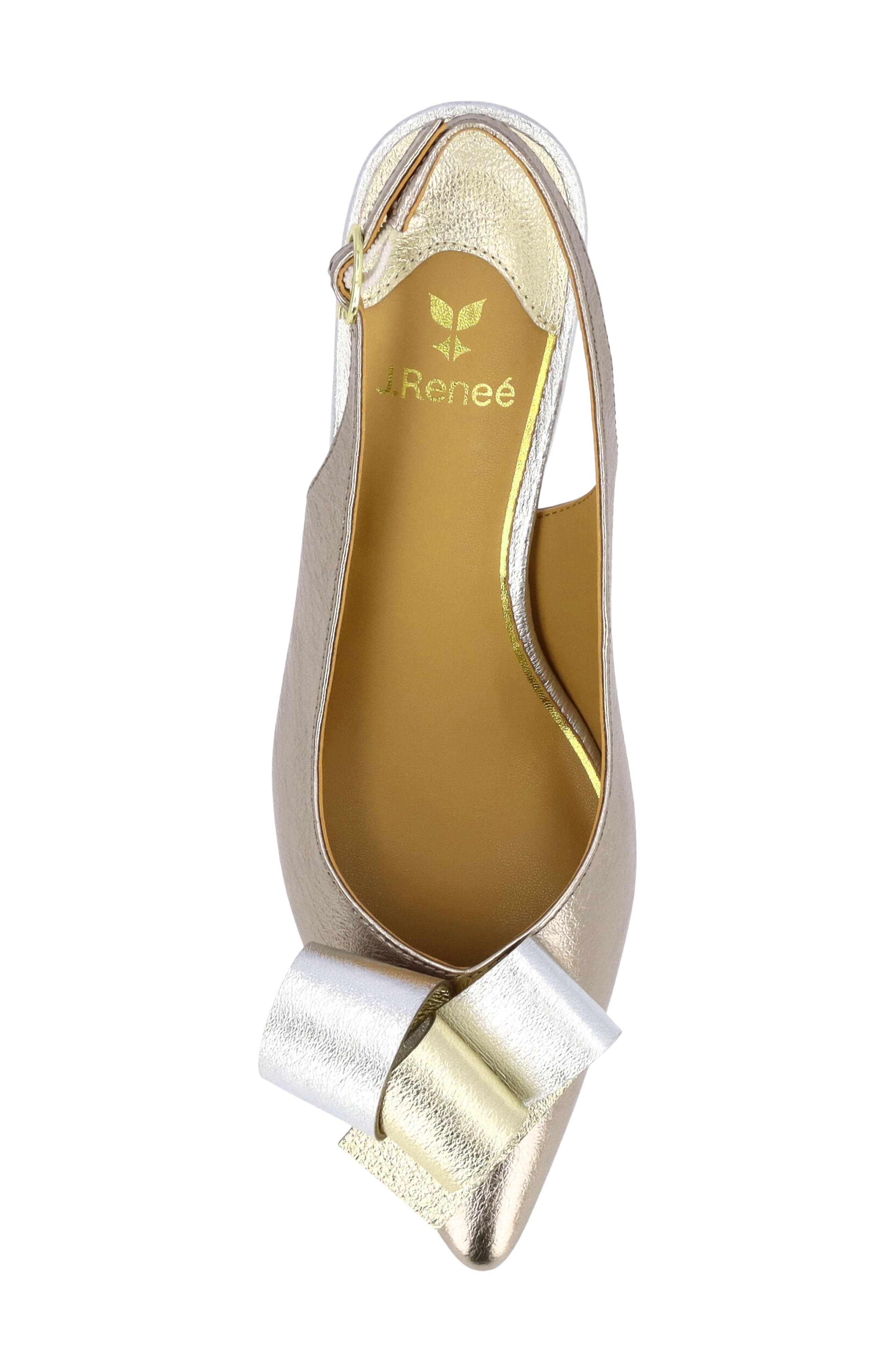 Delara Pointed Toe Slingback Pump, Alternate, color, TAUPE/ GOLD/ SILVER