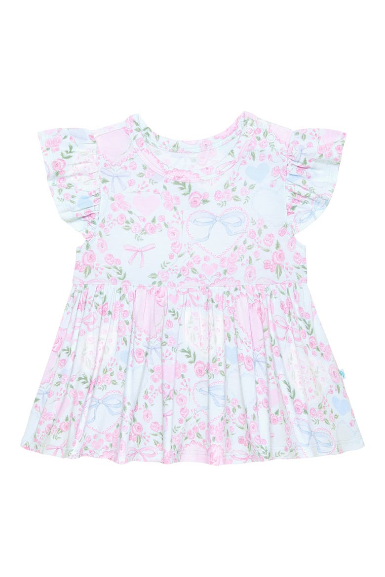 Ruffle Cap Sleeve Dress with Bloomers, Alternate, color, LIGHT/ PASTEL BLUE