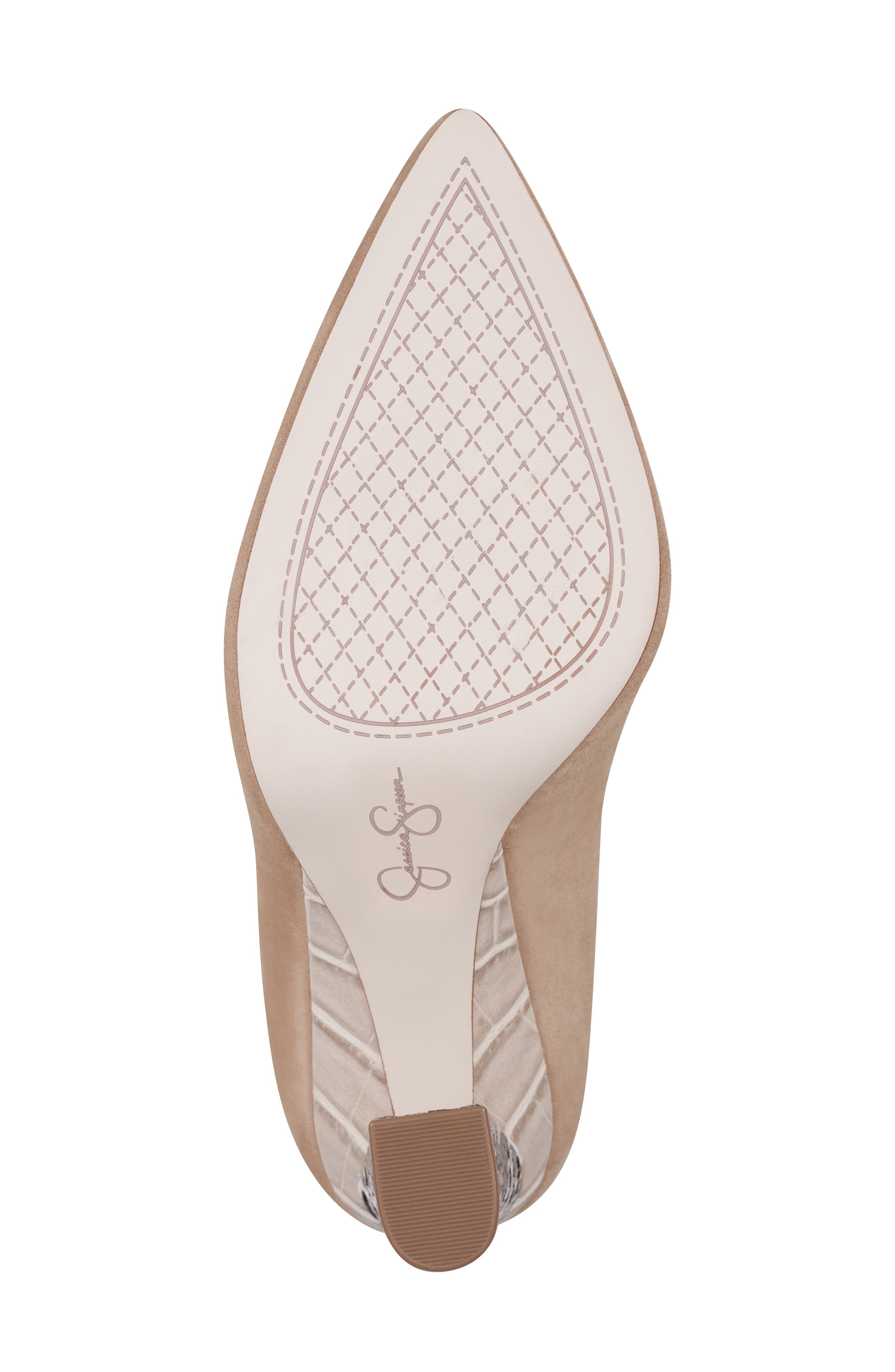 Accie Pointed Toe Pump, Alternate, color, ALMOND SUEDE