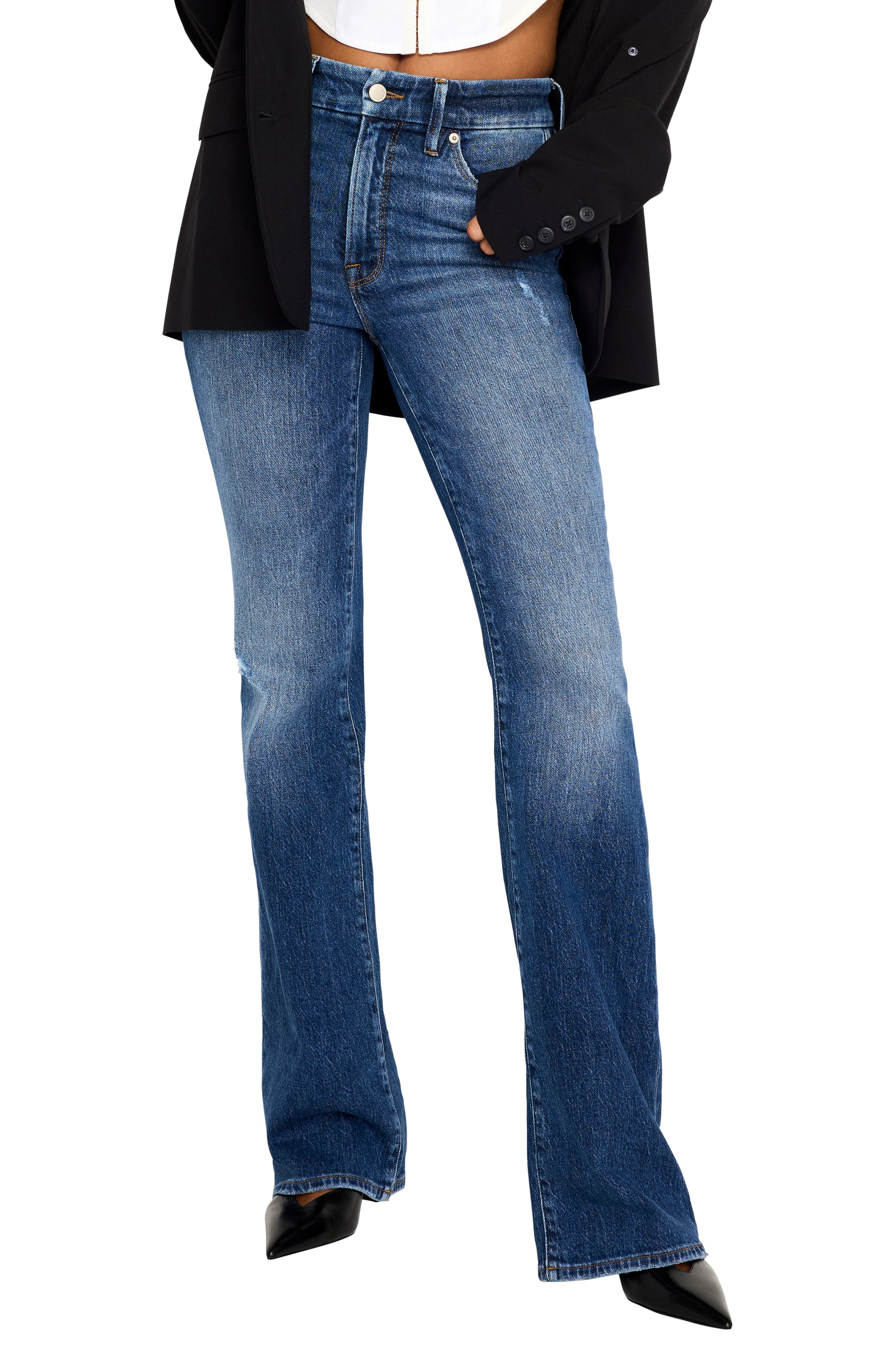 Good American Good Classic Bootcut Jeans