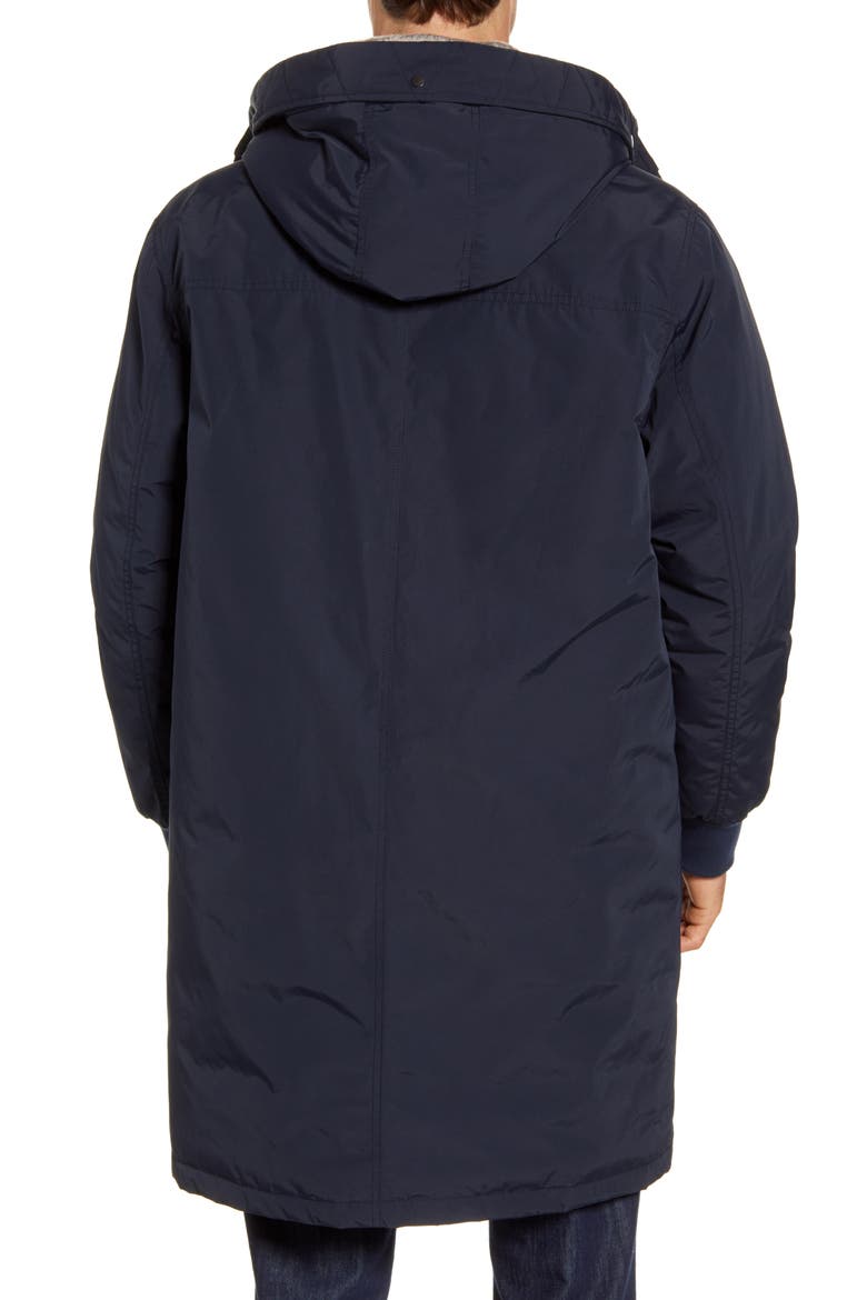 Tech Down Parka with Faux Fur Trim, Alternate, color, NAVY