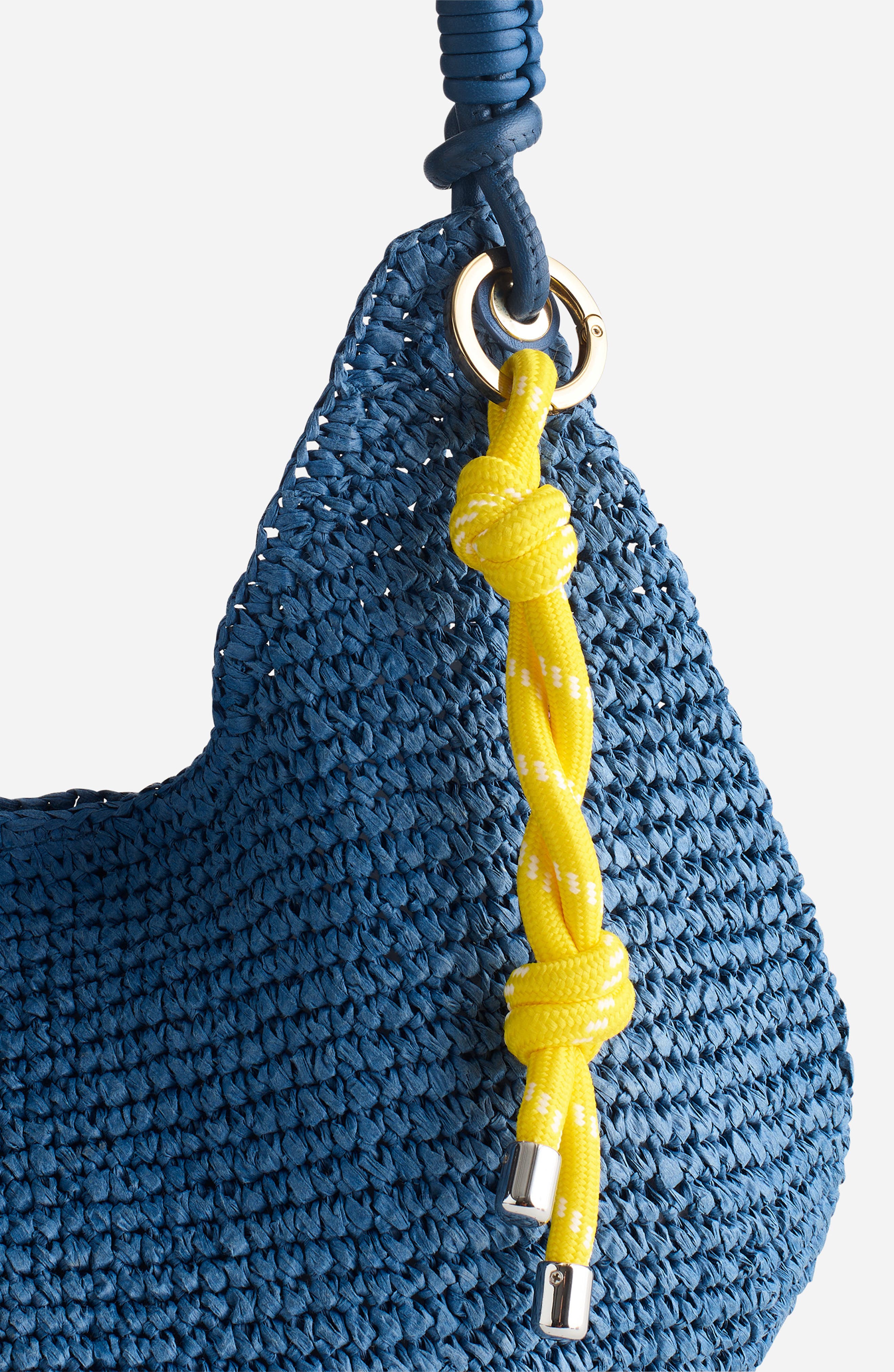 The Twisted Cord Bag Charm, Alternate, color, BRILLIANT YELLOW MULTI