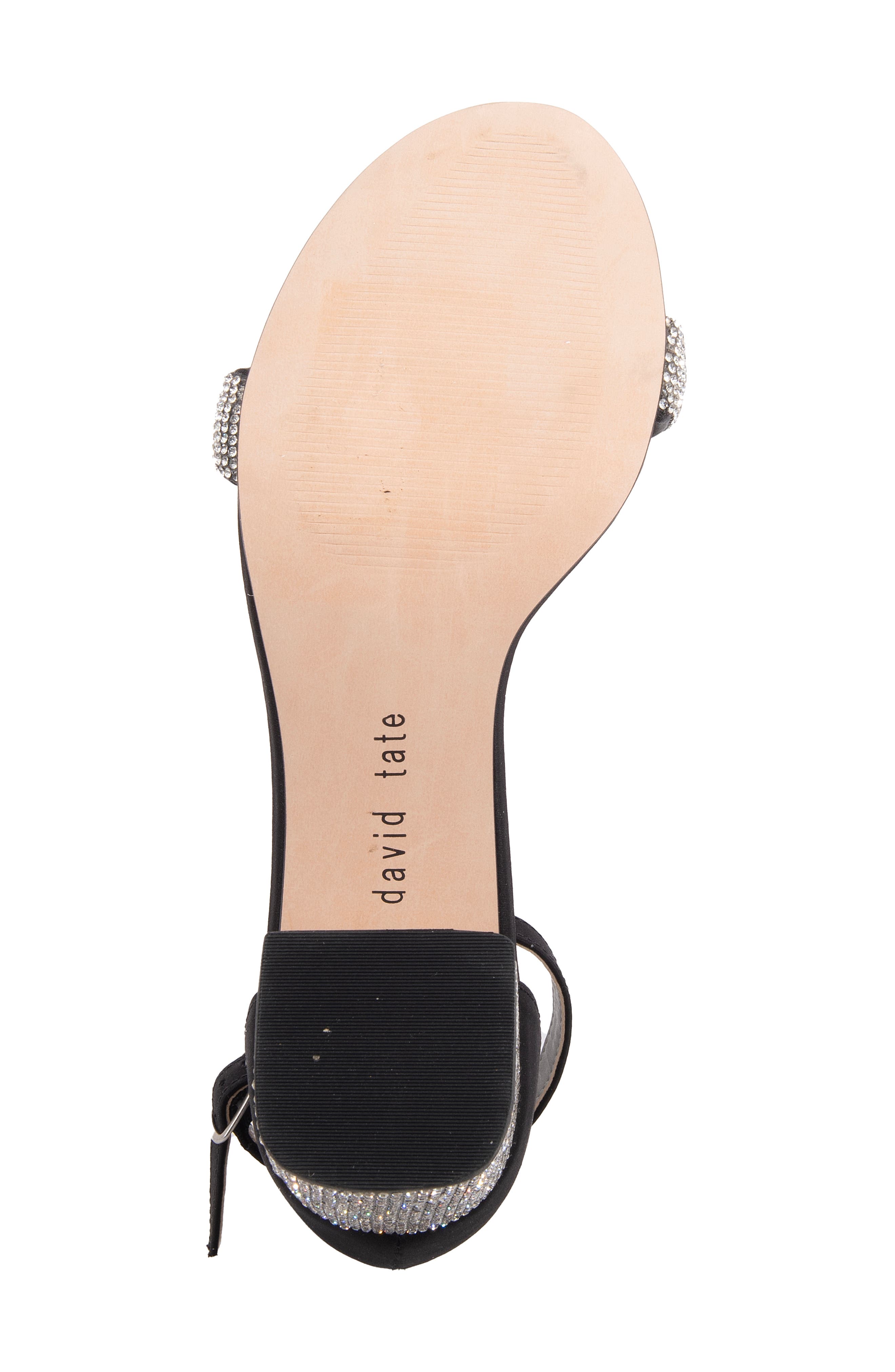 David Tate Icon Evening Sandal, Alternate, color, Black Satin