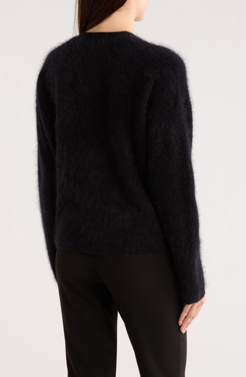 Nordstrom Brushed Cashmere V-neck Cardigan In Black