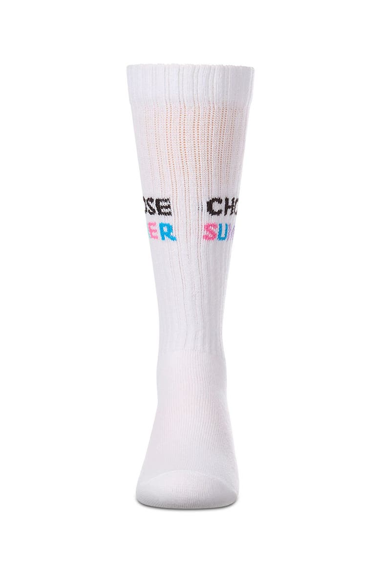 Choose Summer Ribbed Knee High Sock, Alternate, color, White