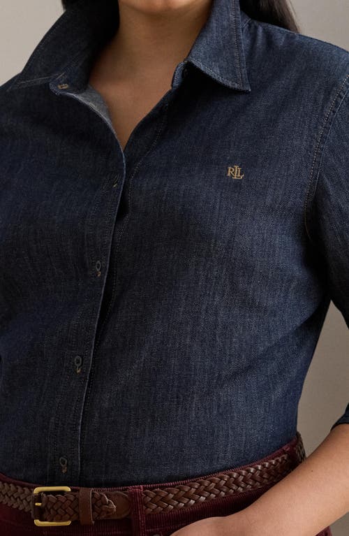 Ralph Lauren Lauren  Jamelko Denim Button-up Shirt In Blue