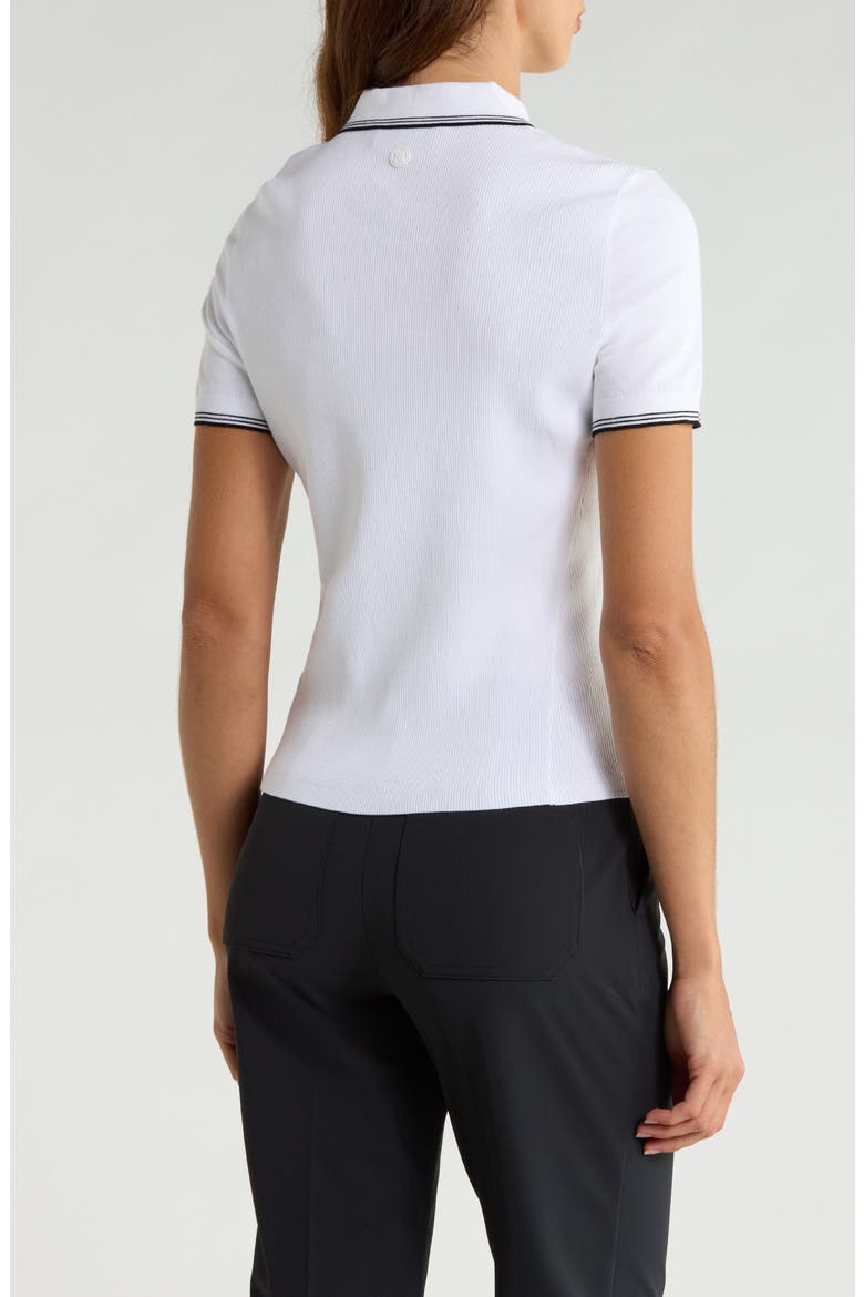 Elevated Short Sleeve Sweater Polo, Alternate, color, SNOW