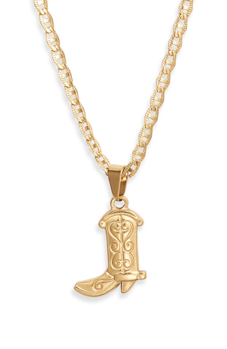 VIDAKUSH Rodeo Princess Pendant Necklace, Main, color, Gold