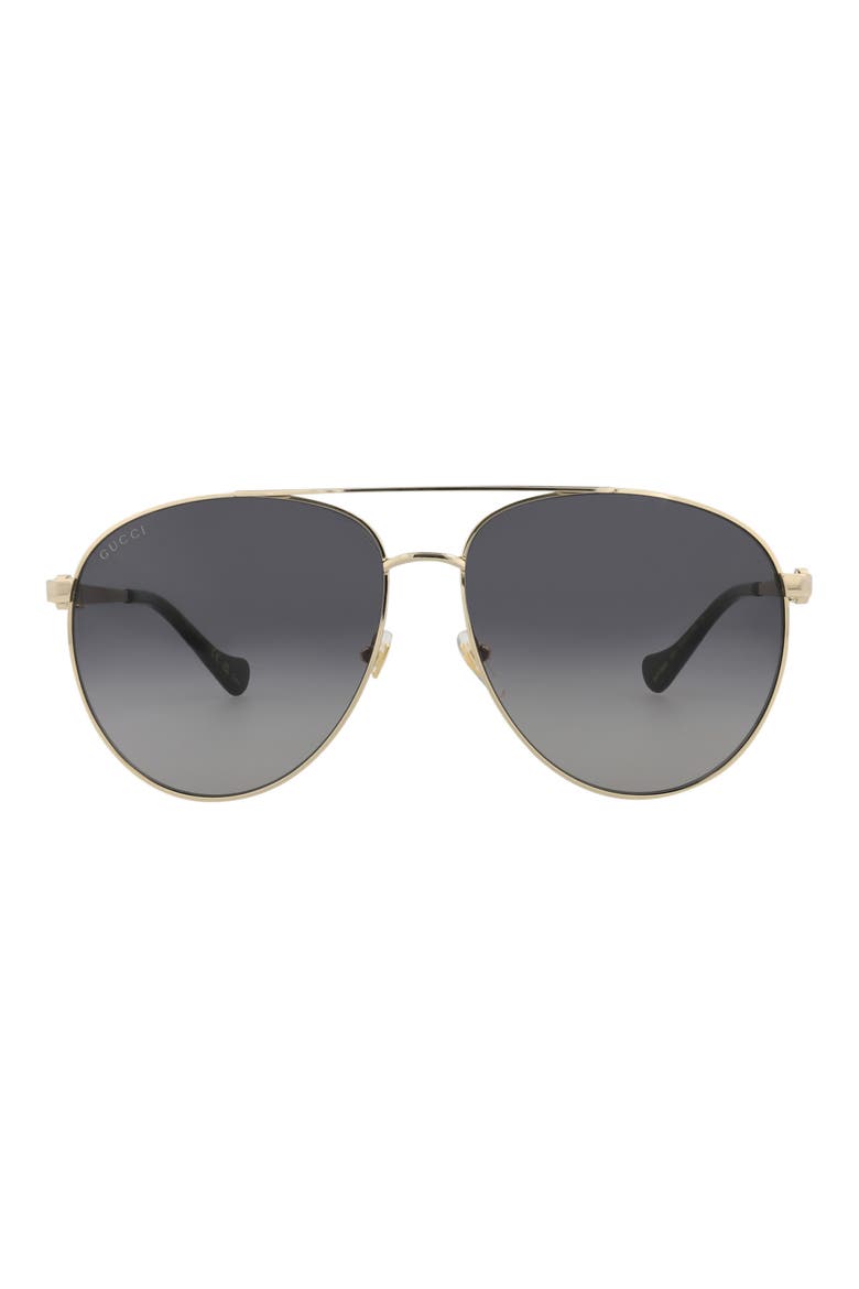 Novelty 61mm Aviator Sunglasses, Main, color, GOLD GOLD GREY