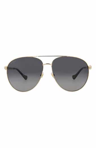 Gucci Novelty 61mm Aviator Sunglasses