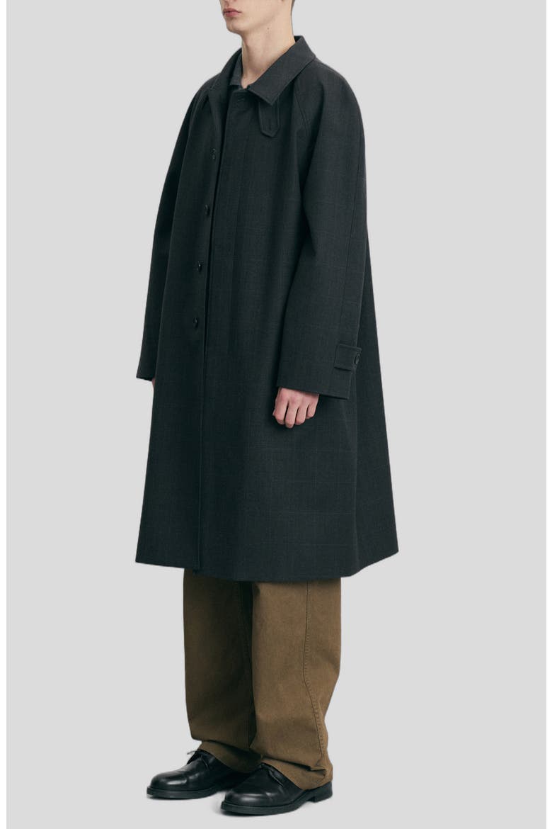 Gender Inclusive H-Line Wool Mac Coat, Alternate, color, BROWN CHECK