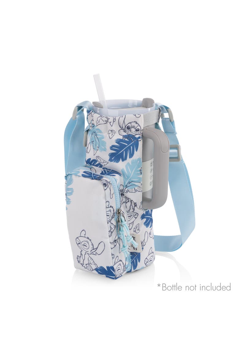Lilo & Stitch - Stitch Leaf Eclipse Tumbler Tote, Alternate, color, White with Blue Leaf Design