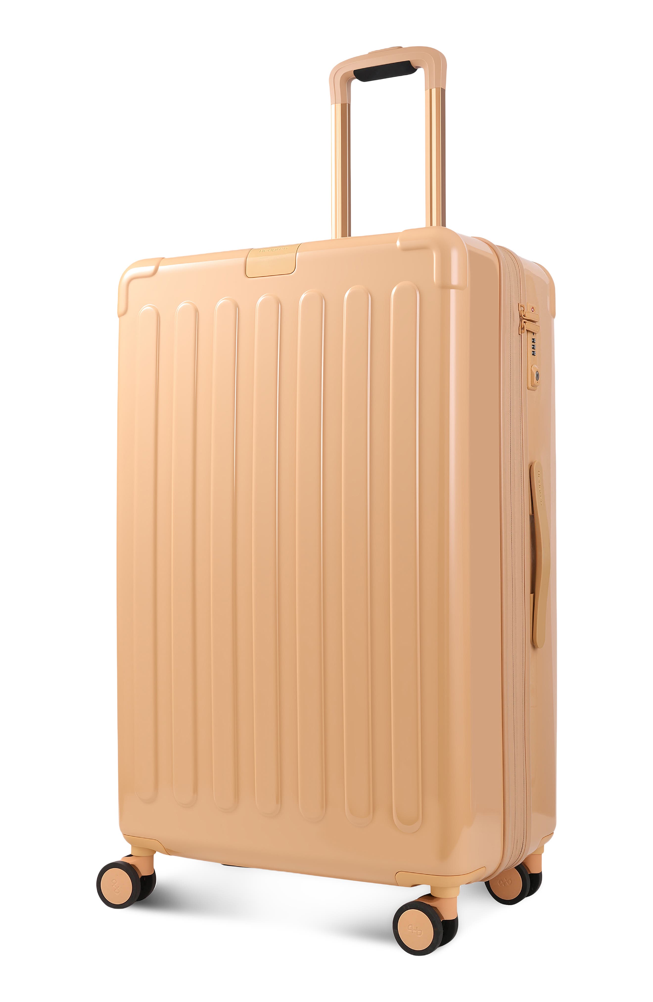 Hedgren Nostos Glossy Large Spinner Suitcase, Alternate, color, Nectar