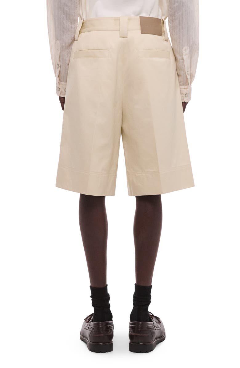 Helmut Lang Relaxed Fit Pleat Front Chino Shorts, Alternate, color, Oatmeal