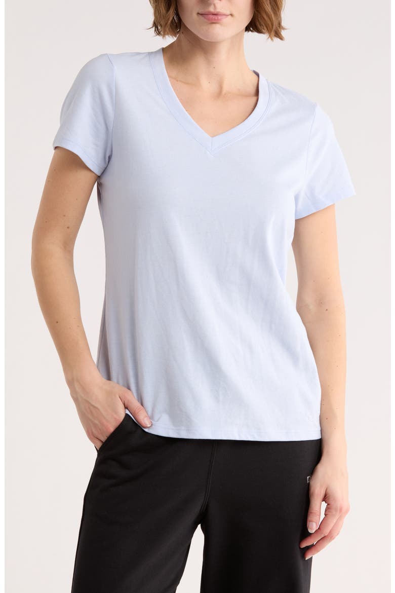 Solid V-Neck T-Shirt, Main, color, FROST BLUE