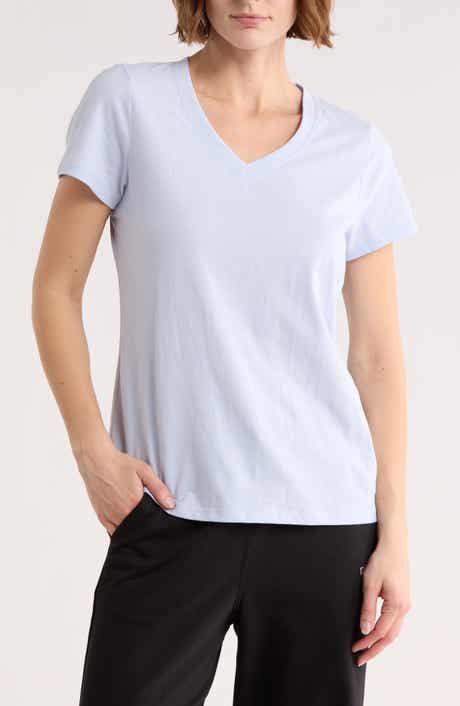 DKNY Solid V-Neck T-Shirt