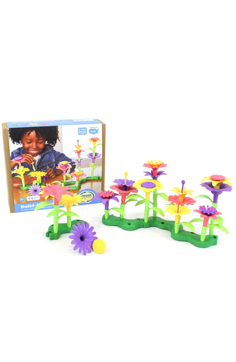 Green Toys Build A Bouquet, 44 Pieces Mix & Match Floral Toy, Main, color, Multicolored
