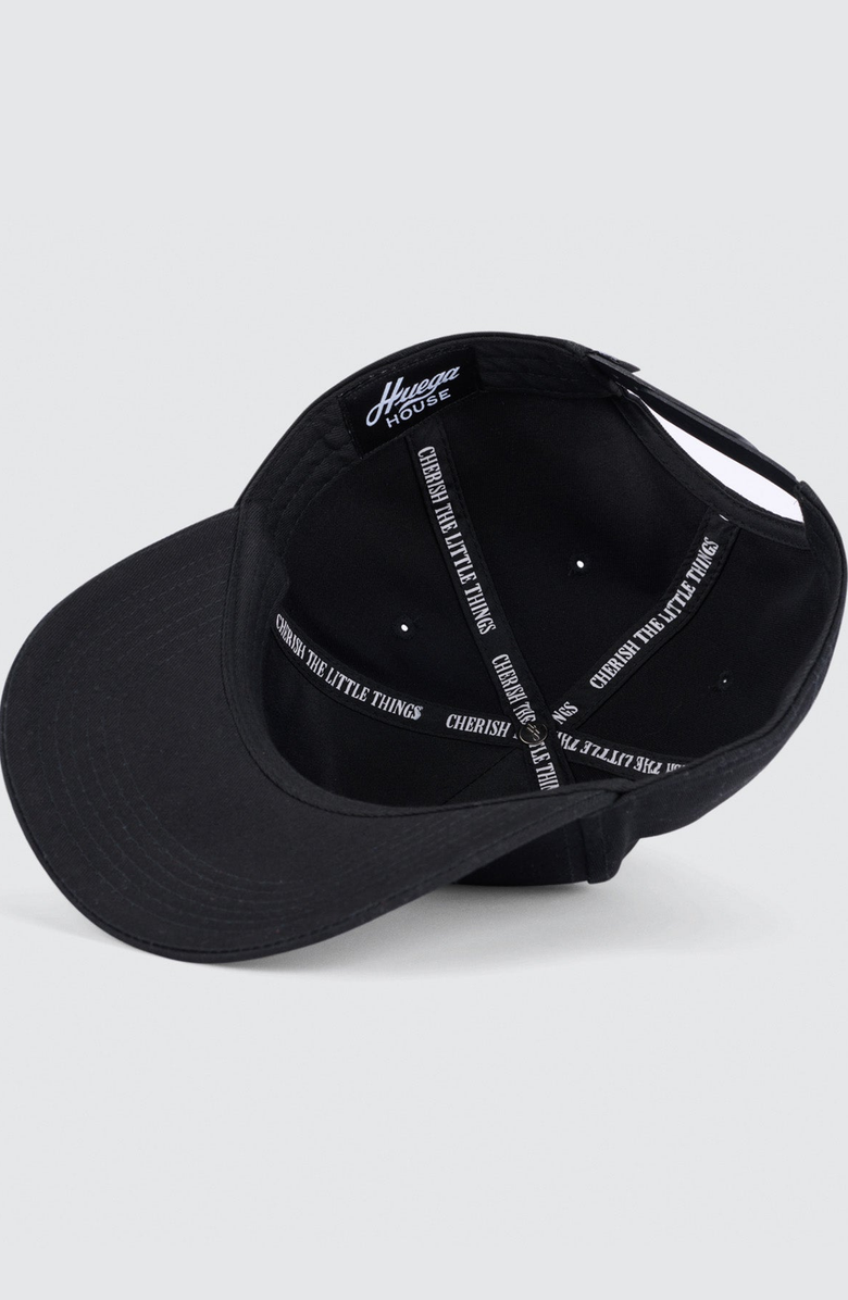 Huega House Retro Script Everyday Hat, Alternate, color, Everyday Black