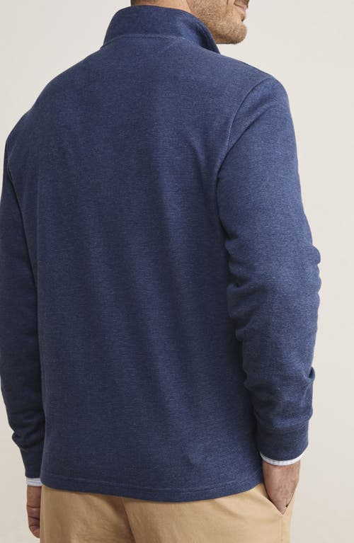 Vineyard Vines Saltwater Stripe Quarter Zip Pullover In Deep Bay