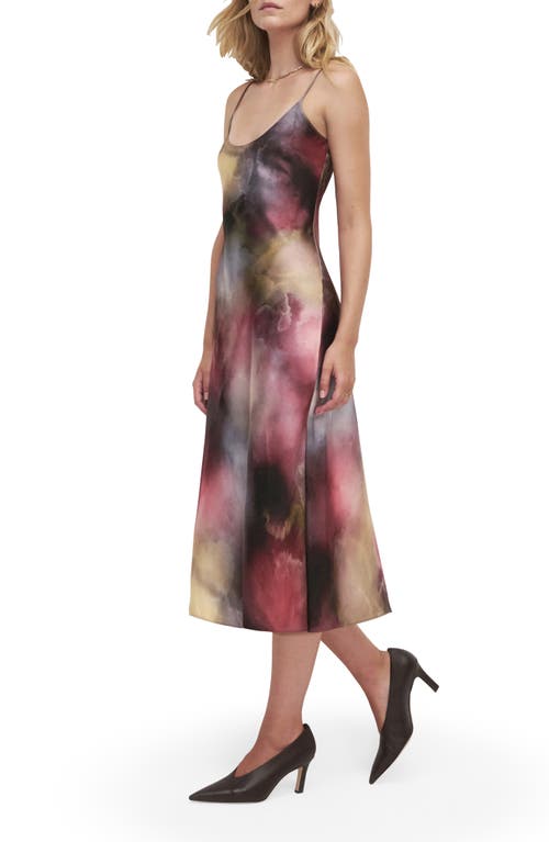 Favorite Daughter The Amber Abstract Print Midi Slipdress In Multi