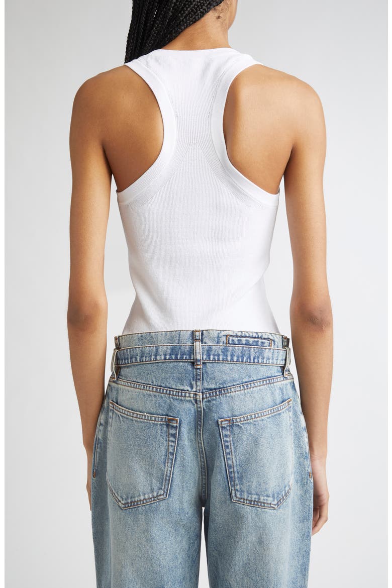 Ribbed Tank, Alternate, color, WHITE