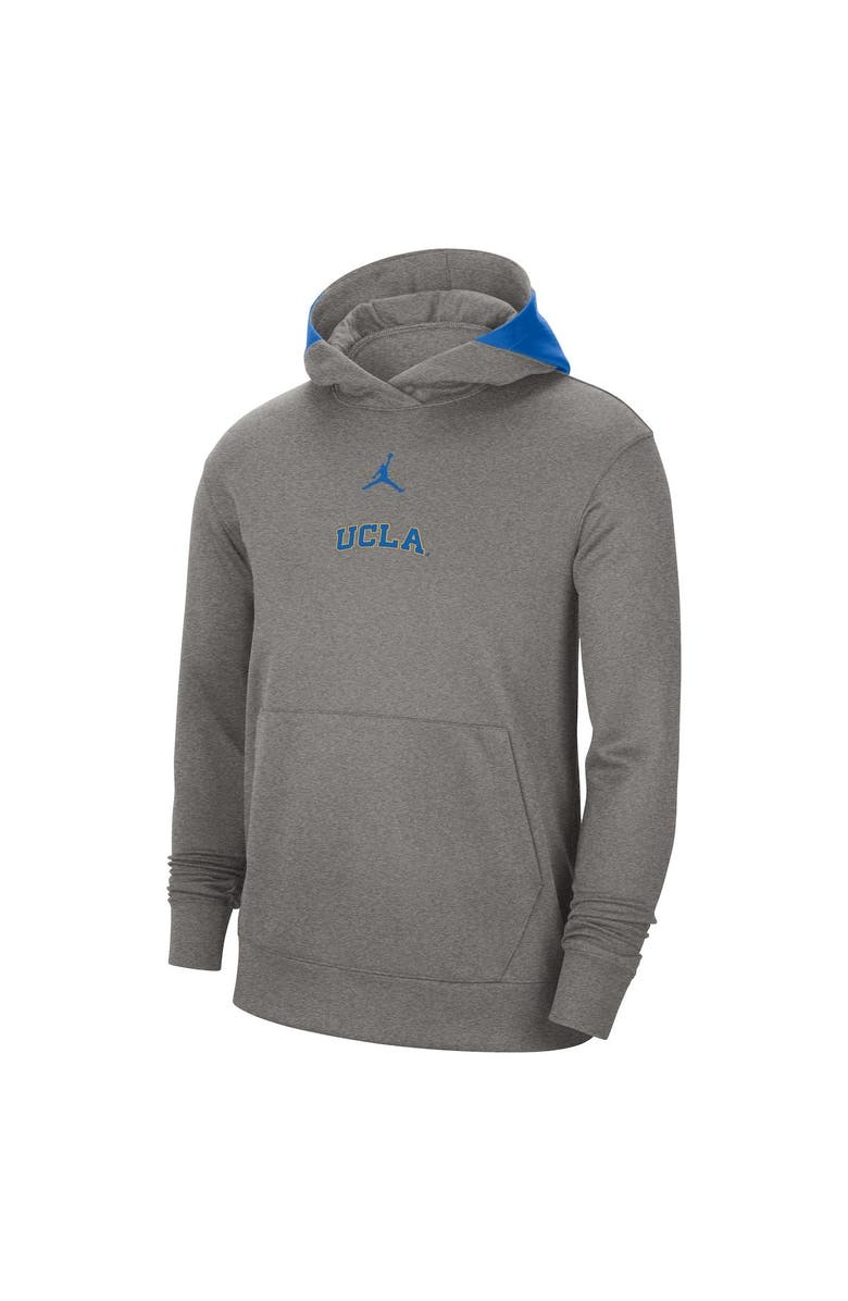 Jordan Brand Men's Jordan Brand Heather Gray UCLA Bruins Team Basketball Spotlight Performance Pullover Hoodie, Alternate, color, Heather Gray