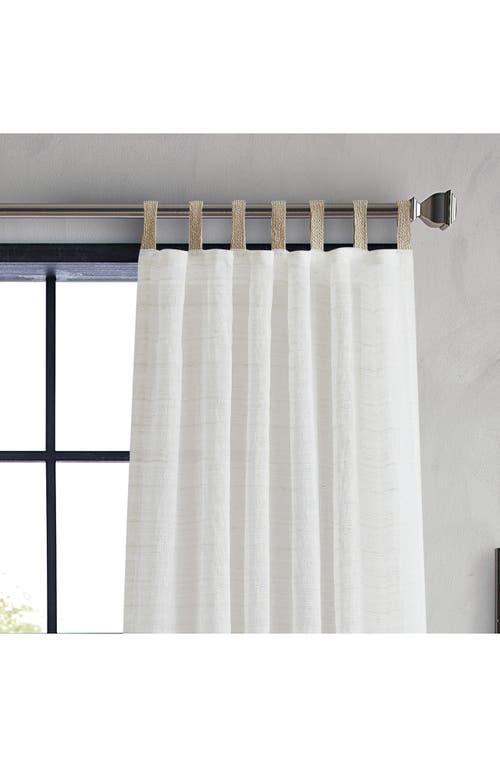 Dkny Antigua Set Of 2 Jute Tab Curtain Panels In Linen