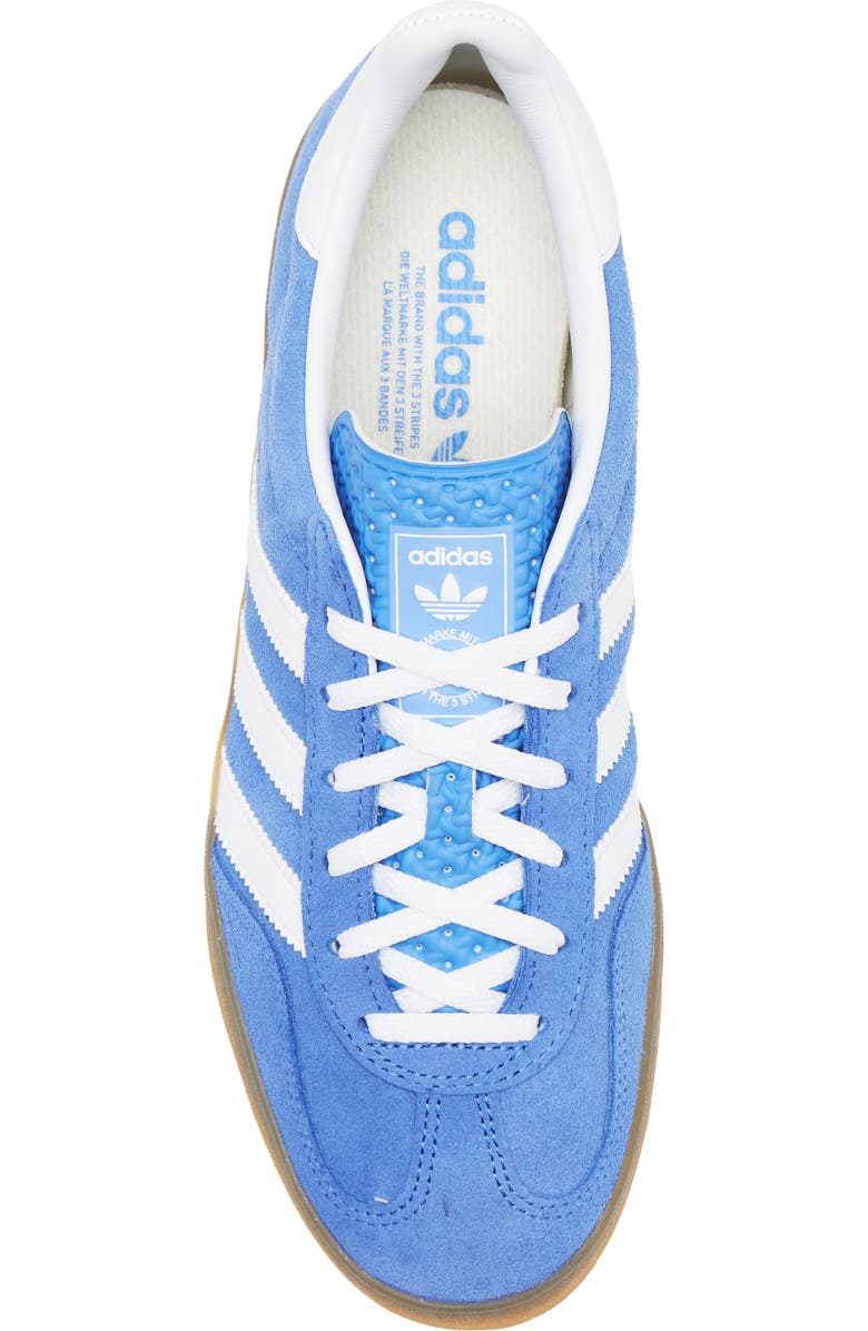 adidas Gazelle Indoor Sneaker, Alternate, color, Blue/ White/ Gold