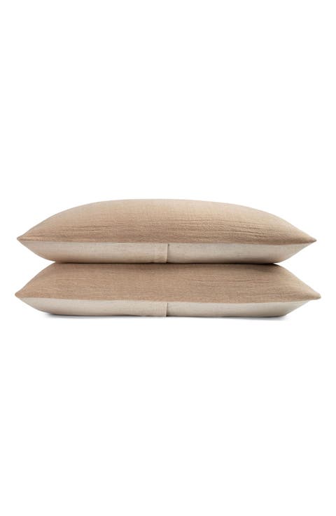 Sand Cotton & Linen Set of 2 Pillow Shams