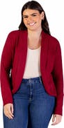 24seven Comfort Apparel Curved Hem Open Front Long Bolero Shrug
