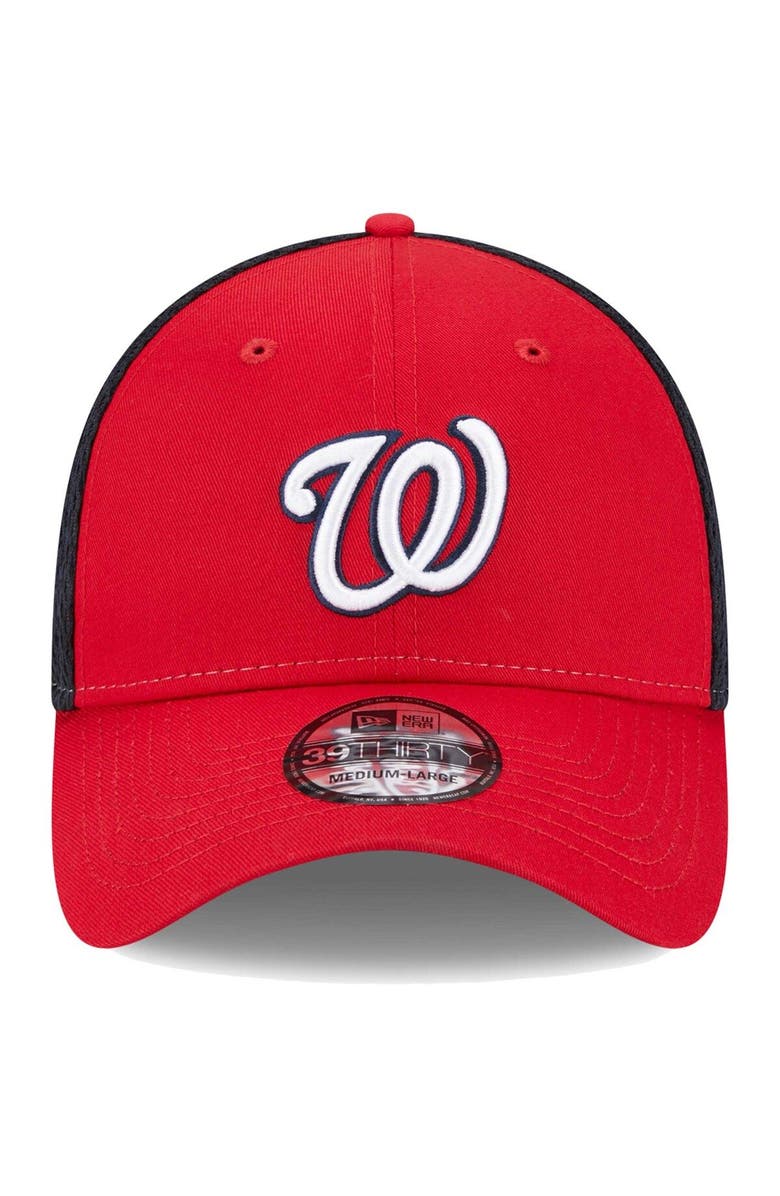 New Era Men
s New Era Red Washington Nationals Team Neo 39THIRTY Flex Hat, Alternate, color, Red